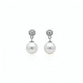 Elegant Pearl Drop Earrings — 925 Sterling Silver Posts