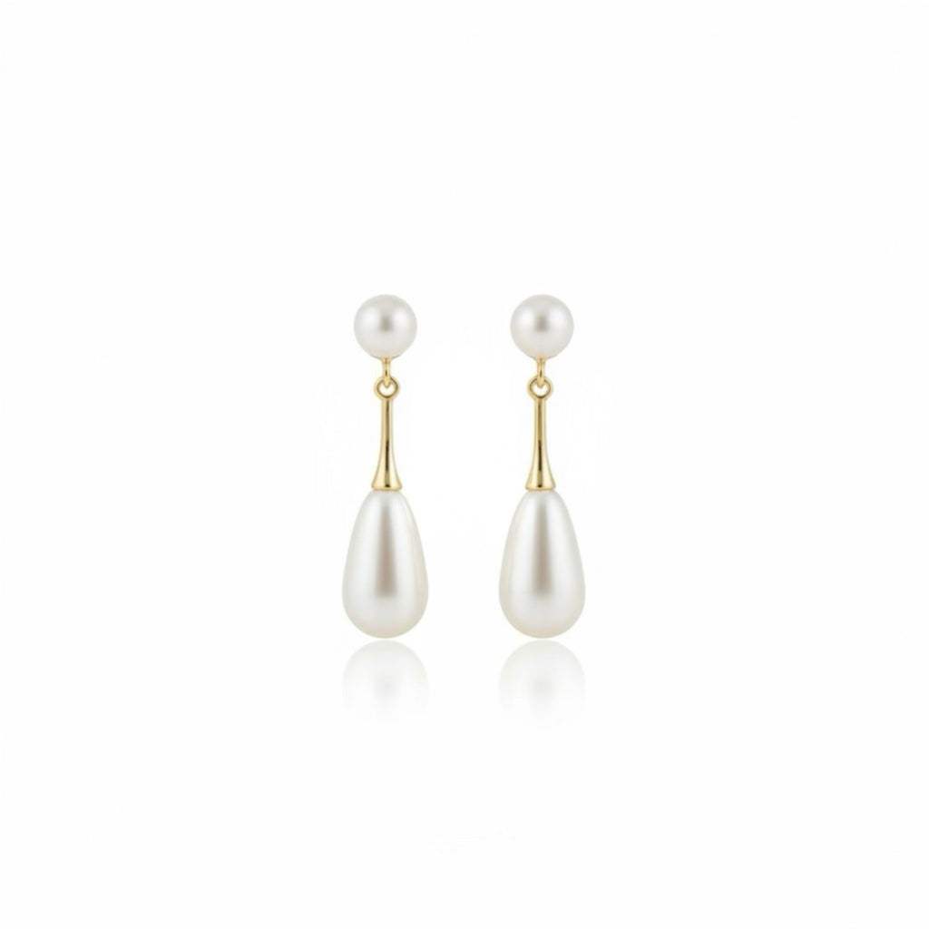 Retro French Pearl Drop Earrings