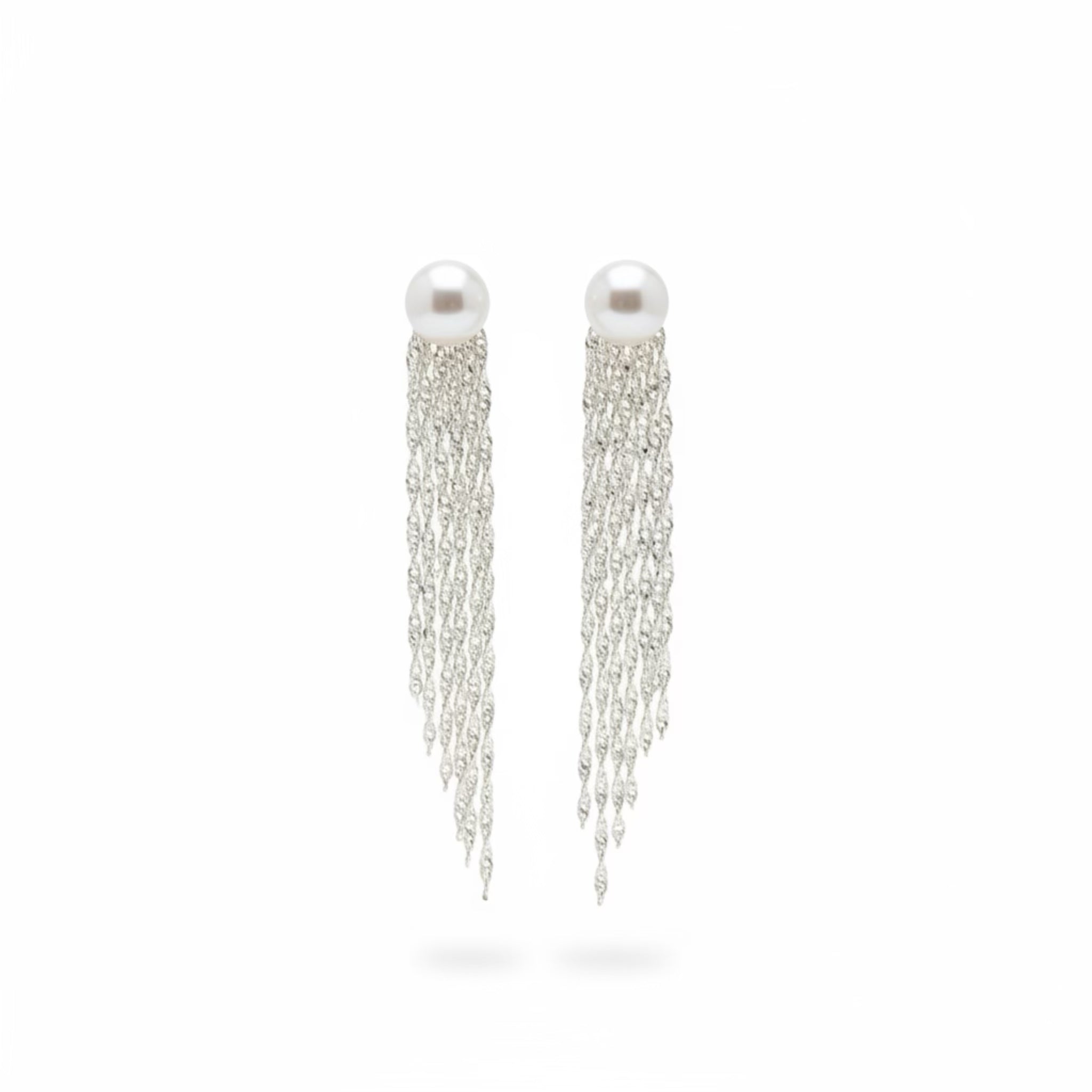 Pearl Tassel Drop Earrings