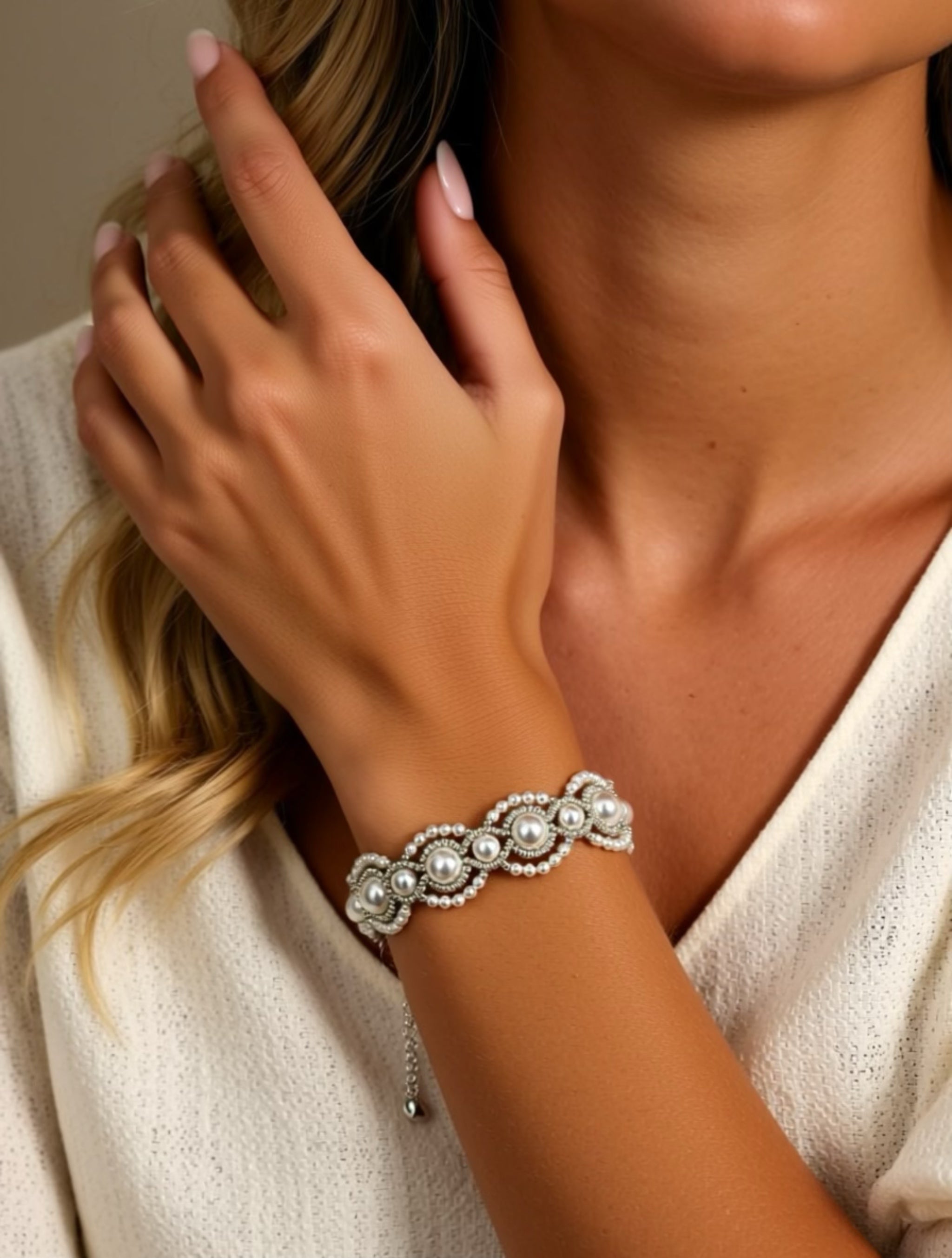 Eloise Pearl Beaded Bracelet