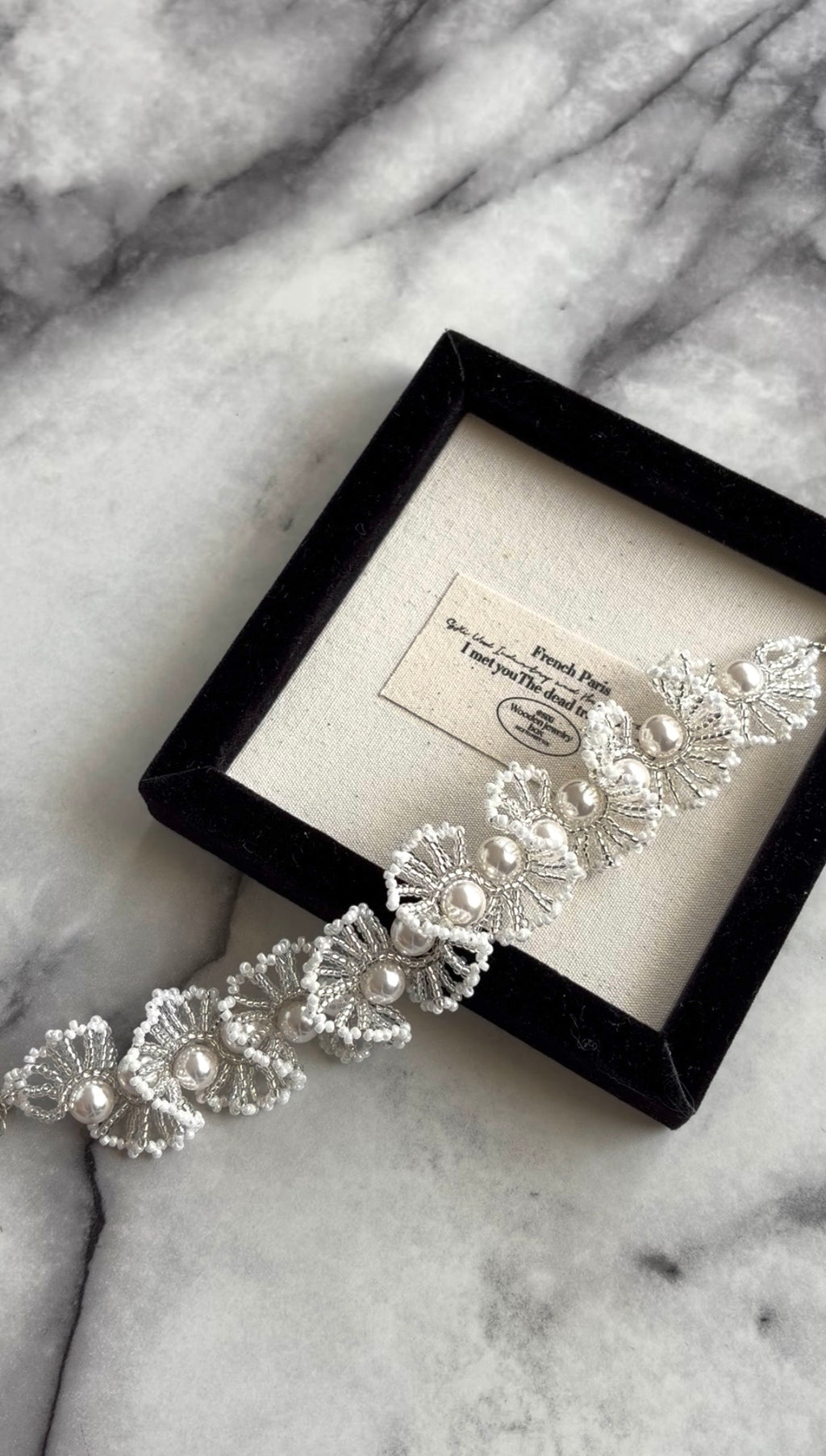 Celeste Lace Pearl Bracelet